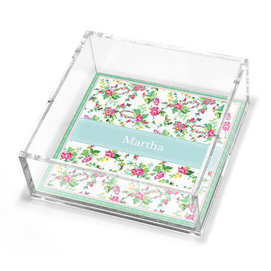 English Roses Petite Lucite Trinket Tray